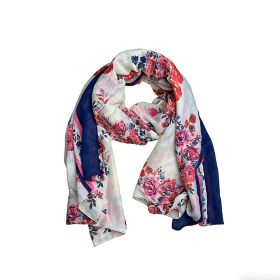 2pcs Extra Long Chic Floral Lightweight And Stylish Wrap Scarf ,Luxe Look For Evening Wear,Scarf,vacation,daily Life,evening Party,Office Appropr (Option: 1pcs)