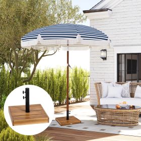 Patio Umbrella Base (Option: Teak-530x480x100 mm)