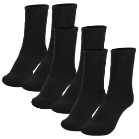 3 Color Options -- 3 Pairs Men Warm Wool Socks Soft Cozy Winter Thermal Socks For Men Thick Heat-Trapping Moisture Wicking Socks Indoor Outdoor (Option: Black)