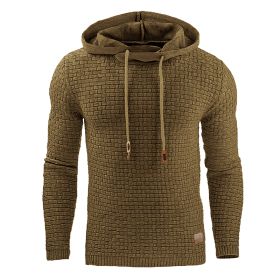 Men's hoodies sweater (Option: Brown-M)