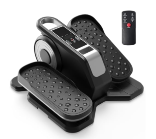 Compact Under-Desk Elliptical --Quiet Mini Pedal Exerciser With Adjustable Speed And LED Display (Color: Silver)