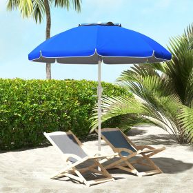 5.7' Beach Umbrella for Travel with Tilt (Option: Blue-1205x90x90 mm)