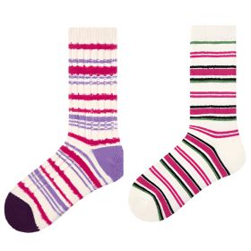 Renaissance Original Women's Mid-Calf Thermal Socks Fall And Winter Bone-Free Padded Minimalist Instagram-Style Socks For Women Set Of 2 Pairs (Option: Red and pink)