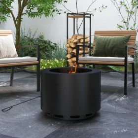 Smokeless Fire Pit (Option: Black-560x560x440 mm)