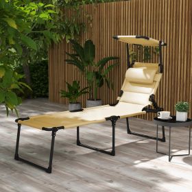 Outdoor Lounge Chair (Option: Cream White-850x160x710 mm)