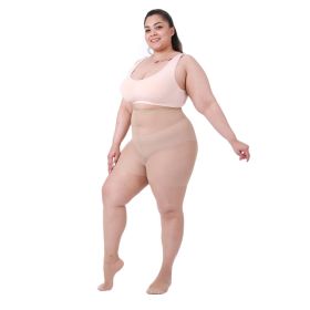 6 Pairs Plus Size Tights For Women (Option: NUDE-5XL)