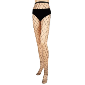 Women Fishnet Tights Sexy High Waist Fishnet Pantyhose Stretchy Mesh Hollow Out Tights Stockings (Color: Black)