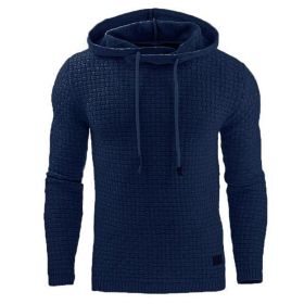 Men's hoodies sweater (Option: Navy Blue-XL)