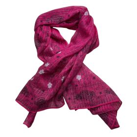 2pcs Hot P Ink Printed Square Scarf ,Oversized Head Wrap,Luxe Look For Evening Wear,Scarf,vacation,daily Life,evening Party,Office Appropriate Su (Option: 1pcs)