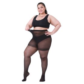 6 Pairs Plus Size Tights For Women (Option: Black-5XL)