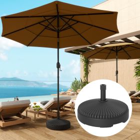 Round Patio Umbrella Base Holder (Option: Black-580x580x185 mm)