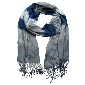 2pcs Navy Printed Viscose Scarf ,Versatile Everyday Scarf ,Pairs With All Casual Outfits,Office Appropriate Subtlety For Women Men (Option: 2pcs)