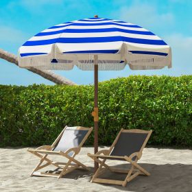 6.2' Beach Umbrella for Travel (Option: Blue-1260x120x110 mm)