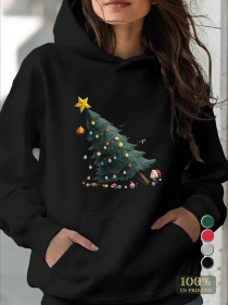 Teediy Christmas Ornaments Original Womens Sweatshirts Hoodies Casual Comfy Fall Fashion Outfits Clothes (Option: Black-S)