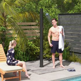 Slolar Heated Outdoor Shower (Option: Black-1135x220x385 mm)