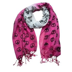 2pcs Hot Pink Semi Sheer Scarf , Delicate Drape For Warm Days,Office Appropriate Subtlety For Women Men (Option: 1pcs)