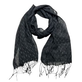 2pcs  Elegant Abstract Evening Scarf,Black Printed Scarf,Versatile Everyday Scarf ,Pairs With All Casual Outfits,Office Appropriate Subtlety For (Option: 1pcs)