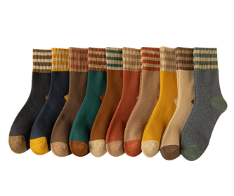 10 Pairs Oversized Thick Warm Winter Socks For Women Men (Option: Brown)