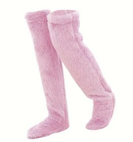 Vacuum Packaging Goose Down Leg Socks (Option: Pink-Average Size)