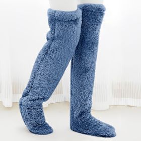 Vacuum Packaging Goose Down Leg Socks (Option: Blue-Average Size)