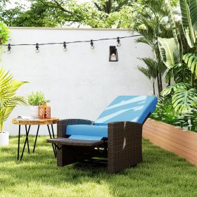 Outdoor Swivel Recliner Chair (Option: Sky Blue-760x680x565 mm)