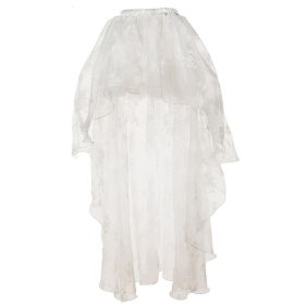 Korean-style Embroidered Floor-length Bridal Wedding Dress Long Sleeve Lace Slim-fit Slimming Irregular Half-length (Option: White-4XL)
