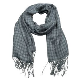 2pcs Deep Fringe Adds Movement Grey Acrylic Scarf With Fringe ,Luxe Look For Evening Wear,Scarf,vacation,daily Life,evening Party,Office Appropri (Option: 1pcs)