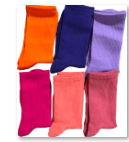 Vibrant Socks For Women 6 Pairs Of Colorful Candy-Hued Cotton Socks For Spring Fall Dance Instagram-Trendy Mid-Calf Length Solid-Color Comfortabl (Option: Red Orange Purple Series)