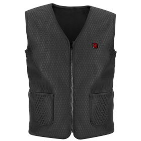 1Pc Heat Jacket Vest 3 Heating Gear Adjustable USB Heated Vest Warm Heat Coat Vest With 5 Heating Zones For Men Women Winter Outdoor Activity (Option: 3XL)