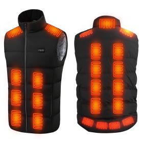 1Pc Heated Vest Men Women Heated Jacket With 23 Heating Zones 3 Heat Levels USB Powered Machine Washable For Winter Hiking Skiing Skating Outdoor (Option: Only Vest-S)