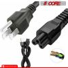 5 Core 12ft 3 Prong Non-Polarized AC Wall Power Cable Cord for HP Dell Samsung Sony Asus Acer Toshiba Laptop Charger LED LCD Monitor Replacement Power
