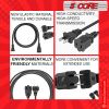 5 Core AC Power Cord 10 Ft ? 2 Prong Extension Adapter ? 16AWG/2C 125V 13A ? US Polarized Male to Female Outlet Extension Cable Black- EXC BLK 10FT