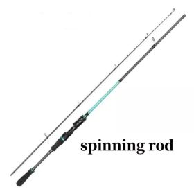 Lure Fishing Rod 180 Cm Carbon Fiber Casting Spinning Rod 2 Section Pole Bass (Option: 180)