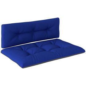 2 Seater Pallet Cushions Outdoor 3.9" Thick Replacement Cushions - Tufted Design for Garden, Patio, Navy Blue (Option: Navy Blue, Dark Gray-250x250x840 mm)
