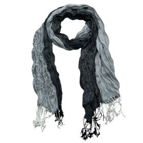 2pcs Grey Winter Jacquard Polyester Long Scarf,vacation,daily Life,evening Party,Office Appropriate Subtlety For Women Men,for Casual Outfits (Option: 1pcs)