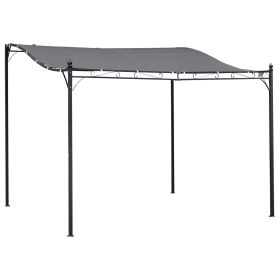 Durable 10x10 Steel Pergola, Wall-Mounted with Canopy for Patio Perfect for Homeowners, Gray (Option: Grey-1600x360x170 mm)