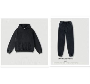 Men's Fashion Retro Velvet Padded Hooded Sweatshirt (Option: Vulcanized Black-L-Suit)