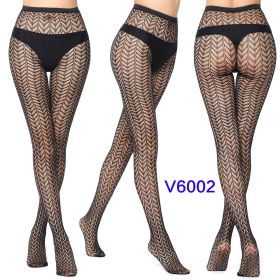 High-elasticity European And American Jacquard Fishnet Stockingssexy (Option: V6008 Utopia-Color Box Premium Packaging)