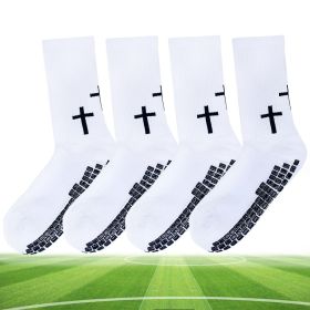 Solid Color Classic High Tube Football Socks (Option: White-Children-4PCS)