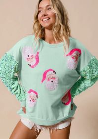 European And American Women's Clothing Christmas Long-sleeved Sweater (Option: Emerald-M)