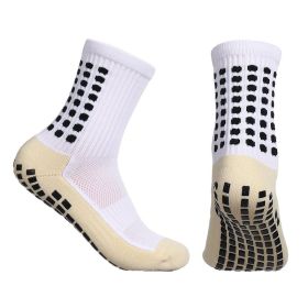 Thickened Sweat And Odor Absorbing Adhesive Non Slip Socks (Option: White-Average Size-4PCS)