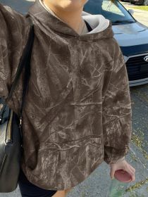 Hoodie Hot Sale Long Sleeve Jungle Maple Leaf Branches (Option: Color 4-XL)