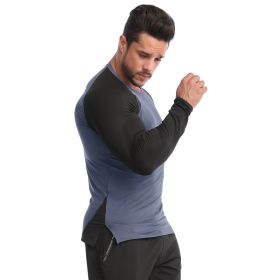 Fitness Clothes Men's High Elastic Breathability PRO Quick-drying (Option: Iron Grayish Black-XL-1pcs)