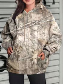 Hoodie Hot Sale Long Sleeve Jungle Maple Leaf Branches (Option: Color 6-S)