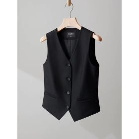 Fashionable Suit Vest Women's Top (Option: Black-4XL)